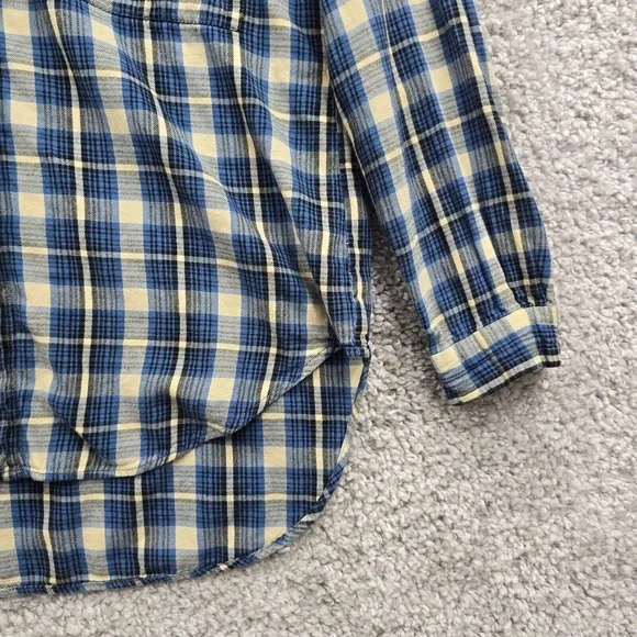 Denim & Supply Womens Plaid Button Up Shirt Blue Size Large Long Sleeve Casual - Picture 3 of 12